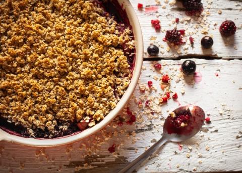 Crumble aux fruits rouges